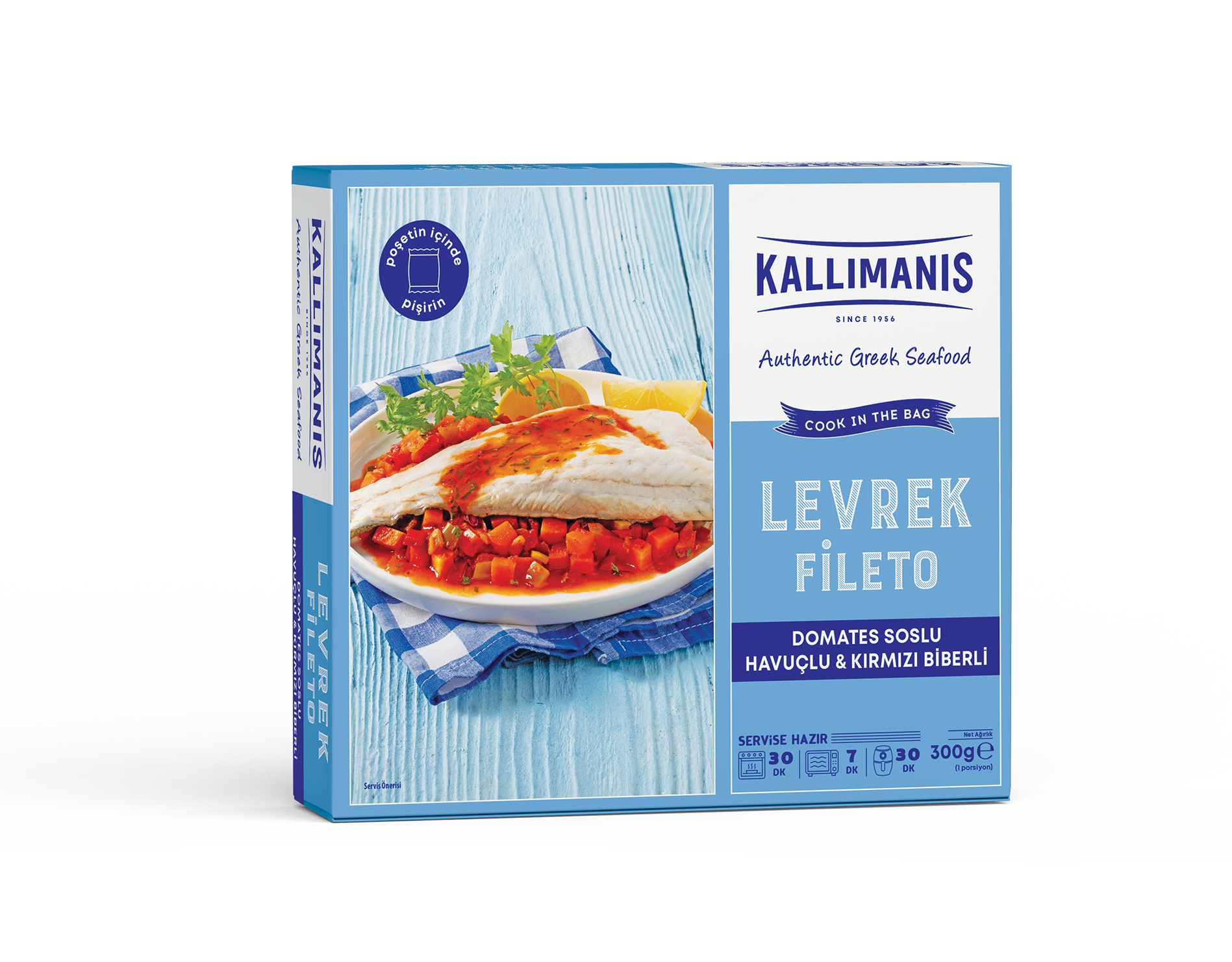 Kallimanis Cook In The Bag Levrek Fileto - Domates Soslu, Havuçlu ve Kırmızı Biberli